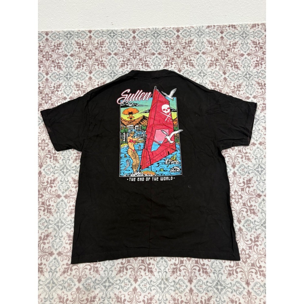 Sullen Art Collective Shirt Mens XL Black The End of the World Graphic Tee